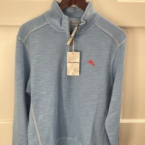 Tommy Bahama Light Blue Zip Up Sweater